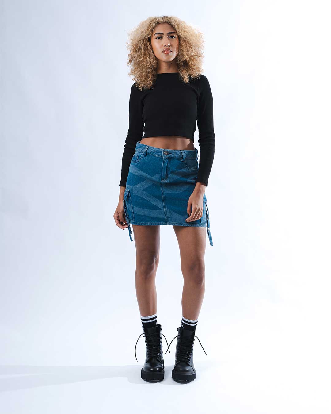 FALDA CARGO WEEDGREEN AZUL - Image 5