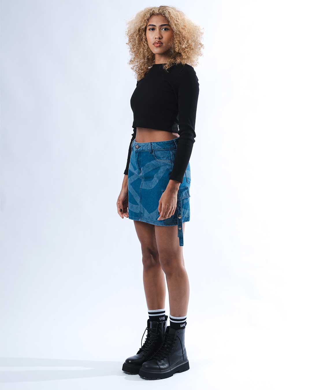 FALDA CARGO WEEDGREEN AZUL - Image 7